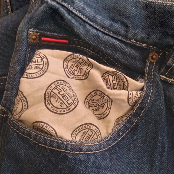 FUBU Apparel Mens Jeans 36 x 34 Blue Carpenter Style - Picture 7 of 9